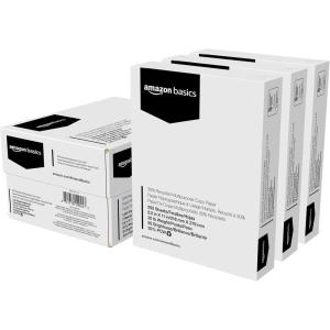 imageAmazon Basics 30 Recycled Multipurpose Copy Printer Paper 85 x 11 Inches 20 lb 1 Ream 500 Sheets 92 Bright White3 Reams  1500 Count Sheets