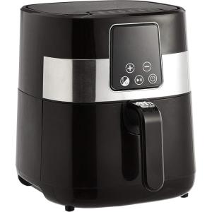 imageAmazon Basics 32 Quart 6In1 Air Fryer Fry Crisp Roast Bake Reheat Dehydrate NonStick with Timer Auto ShutOff Digital Touch Screen 180400F 1400W BlackSilverDigital