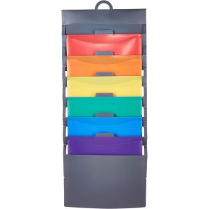 imageAmazon Basics 36inch Hanging File Folders  Multicolor Letter Size File Organization System  Vertical Paper Storage for Home Office School ampamp ClassroomMulticolor