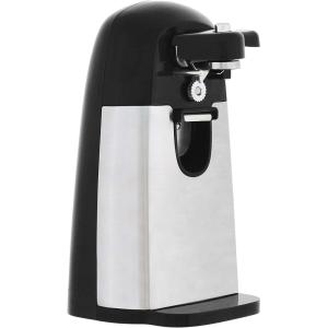 imageAmazon Basics 3In1 Electric Can Opener Bottle Opener and Knife Sharpener with Stainless Steel Blade Magnetic Lid Holder Automatic Countertop 50W BlackBlack