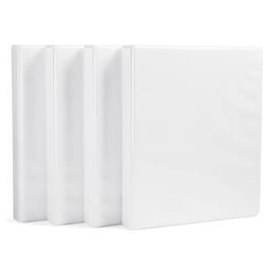 imageAmazon Basics 3Ring Binder 1Inch  White 1 Pack4Pack