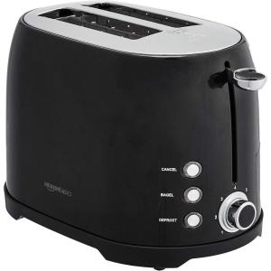 imageAmazon Basics 4 Slice Toaster 6 Browning Settings Removable Crumb Tray Bagel and Defrost Function Cancel Button 1600W BlackBlack