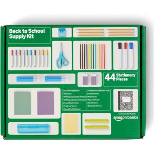 imageAmazon Basics 44Piece Student Success Kit  Complete School Supply Box with Study Essentials Organization Tools ampamp Classroom Basics Multicolor