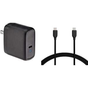 imageAmazon Basics 65W GaN USBC Charger for Laptops Tablets and Phones with Power Delivery and 10ft USBC Charging Cable  Black May Ship Separately