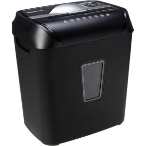 imageAmazon Basics 8 Sheet Cross Cut Paper and Credit Card Shredder with 41 Gallon Bin Black12 Sheet