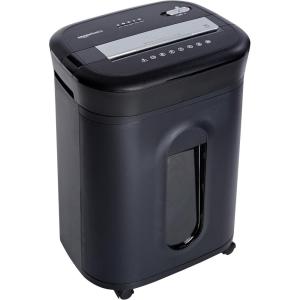 imageAmazon Basics 8 Sheet Cross Cut Paper and Credit Card Shredder with 41 Gallon Bin Black15 Sheet