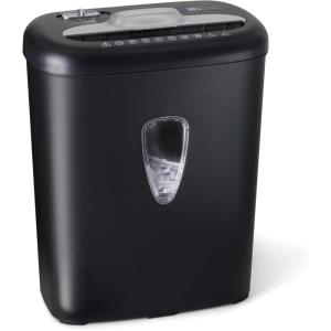 imageAmazon Basics 8 Sheet Cross Cut Paper and Credit Card Shredder with 41 Gallon Bin Black8 Sheet