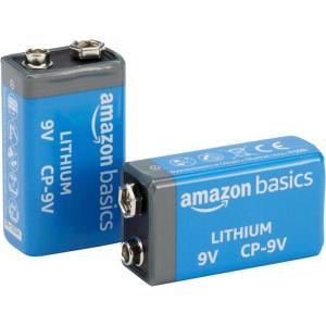 imageAmazon Basics 8Pack 9 Volt Lithium HighPerformance Batteries Up to 10Year Shelf Life Long Lasting Power2 Count Pack of 1