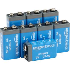 imageAmazon Basics 8Pack 9 Volt Lithium HighPerformance Batteries Up to 10Year Shelf Life Long Lasting Power8 Count Pack of 1