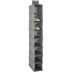 imageAmazon Basics 8Tier Hanging Closet Shelf Shoe Organizer 115 x 41 x 55 in Dark Grey