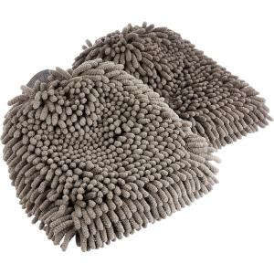 imageAmazon Basics Absorbent Microfiber Car Wash Drying Mitts 2 Pack Gray 1044quot L x 906quot WGray
