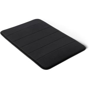 imageAmazon Basics Absorbent ampamp Fast Dry Plush Memory Foam Bath Mat 17x24in Black