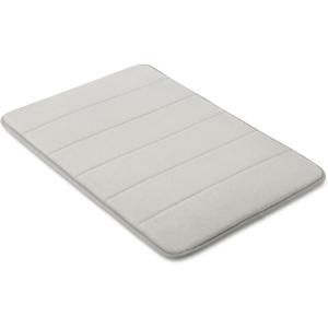 imageAmazon Basics Absorbent ampamp Fast Dry Plush Memory Foam Bath Mat 17x24in Light Gray