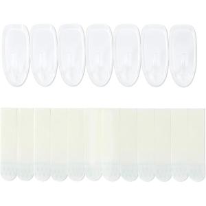 imageAmazon Basics Adhesive Wall Hooks 7 Hooks and 12 Adhesive Strips No Tools Adhesive Hooks for Hanging Organization and Storage Holds up to 5 lb Large WhiteMedium