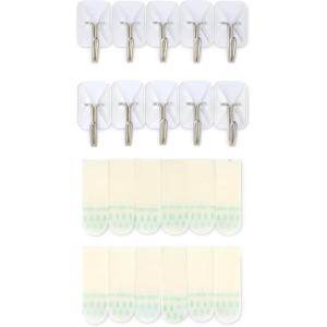 imageAmazon Basics Adhesive Wall Hooks 7 Hooks and 12 Adhesive Strips No Tools Adhesive Hooks for Hanging Organization and Storage Holds up to 5 lb Large WhiteSmall