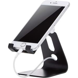 imageAmazon Basics Adjustable Aluminum Cell Phone Desk Stand for iPhone and Android Black 33 x 3 x 42 inch LxWxHBlack
