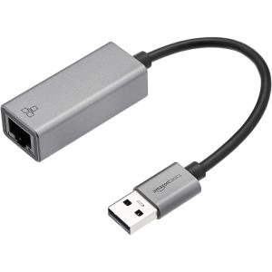 imageAmazon Basics Aluminum USB 30 Gigabit Ethernet Adapter Gray 197 x 083 x 059 inches