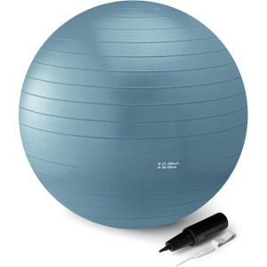 imageAmazon Basics AntiBurst Exercise Ball with Pump 2326quot DiameterAqua