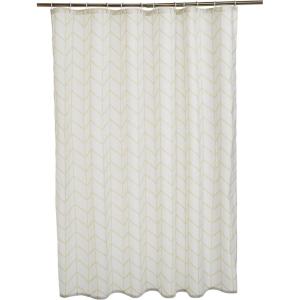imageAmazon Basics Bathroom Shower Curtain Water Resistant Fabric with Grommets ampamp Hooks Machine Washable 72quotx72quot Light Brown BeigeNatural Herringbone