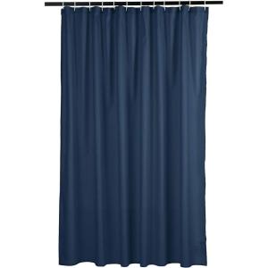 imageAmazon Basics Bathroom Shower Curtain Water Resistant Fabric with Grommets ampamp Hooks Machine Washable 72quotx72quot Light Brown BeigeNavy Blue