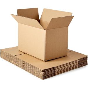 imageAmazon Basics Cardboard Shipping and Packing Moving Boxes 10 Pack Medium Brown 18quot x 14quot x 12quotSmall