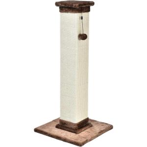 imageAmazon Basics Cat Scratcher  Indoor Classic Single Cat ampamp Kittens Scratching Post Medium 315quotH  GreyBrown