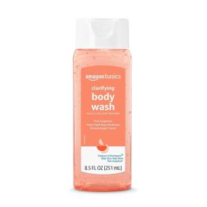 imageAmazon Basics Clarifying Pink Grapefruit Body Wash 2 Salicylic Acid Acne Treatment Dermatologist Tested 85 Fl Oz Pack of 4 Previously SolimoGrapefruit