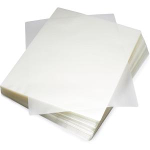 imageAmazon Basics Clear Thermal Laminating Plastic Paper Laminator Sheets 9 x 115Inch 50Pack 3mil200Pack
