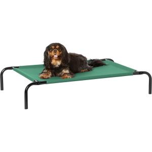 imageAmazon Basics Cooling Breathable Elevated Dog Bed with Metal Frame for Small Dogs 36 x 22 x 75 Inch GreenGreen