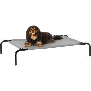 imageAmazon Basics Cooling Breathable Elevated Dog Bed with Metal Frame for Small Dogs 36 x 22 x 75 Inch GreenGrey