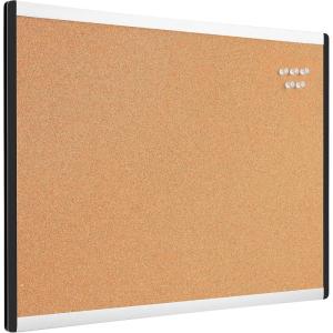 imageAmazon Basics Cork BulletinBoard 23quot x 17quot Pin Board for Office ampamp Home with AluminumPlastic Frame 1 Pack1 pack
