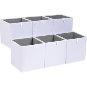 imageAmazon Basics Cube Organizer Bins Collapsible Storage Baskets for Shelves Jade Green Pack of 6 13x15x13quotWhite