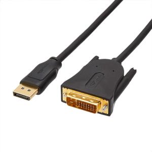imageAmazon Basics DisplayPort to DVI Display Cable 1920x1080p 108060Hz GoldPlated Plugs 6 Foot 18 m Black6 Feet
