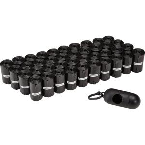 imageAmazon Basics Dog Poop Leak Proof Bags with Dispenser and Leash Clip Unscented 300 Count 20 Pack of 15 Black 13 x 9 Inch600 Count