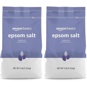 imageAmazon Basics Epsom Salt Soaking Aid Eucalyptus Scented 3 Pound Previously SolimoLavender