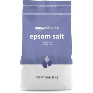 imageAmazon Basics Epsom Salt Soaking Aid Lavender Scented 3 Pound 1Pack Previously Solimo