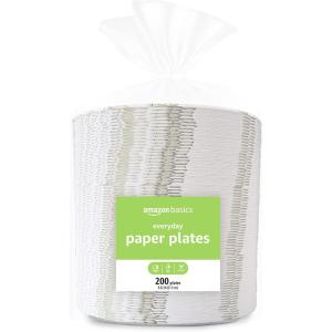 imageAmazon Basics Everyday Paper Plates 862 Inch Disposable 100 Count200 Count