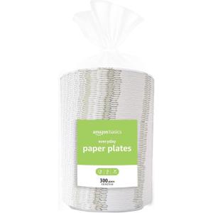 imageAmazon Basics Everyday Paper Plates 862 Inch Disposable 100 Count300 Count