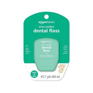 imageAmazon Basics Extra Comfort Mint Dental Floss 40 m Pack of 61 Count Pack of 1