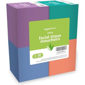 imageAmazon Basics Facial Tissue with Lotion 2Ply 300 Count 4 Packs 75 Packaging may vary75 Count Pack of 4