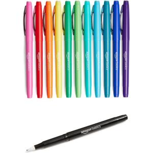 imageAmazon Basics Felt Tip Marker Pens Versatile for Writing Drawing and Journaling Assorted Colors 24PackAssorted Colors