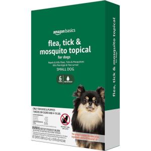 imageAmazon Basics Flea Tick ampamp Mosquito Topical Treatment for Small Dogs 410 pounds 6 Count Previously Solimo6 Count