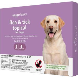 imageAmazon Basics Flea and Tick Topical Treatment for Large Dogs 4588 pounds 3 Count Previously Solimo3 Count