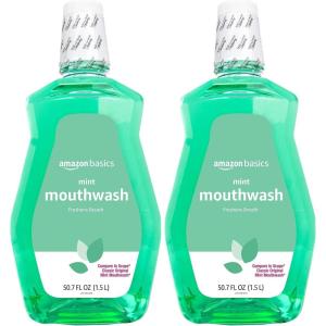 imageAmazon Basics Fresh Breath Mouthwash Mint 507 Ounce Pack of 1 Previously Solimo507 Fl Oz Pack of 2