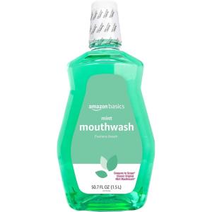 imageAmazon Basics Fresh Breath Mouthwash Mint 507 Ounce Pack of 1 Previously Solimo507 Ounce Pack of 1