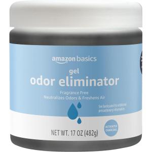 imageAmazon Basics Gel Odor Eliminator Activated Charcoal Fragrance Free 17 Oz Pack of 1Fragrance Free
