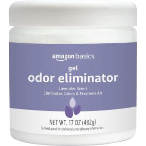 imageAmazon Basics Gel Odor Eliminator Activated Charcoal Fragrance Free 17 Oz Pack of 1Lavender
