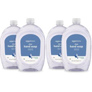 imageAmazon Basics Gentle ampamp Mild Clear Liquid Hand Soap Refill TriclosanFree 50 Fl Oz Pack of 2 Previously Solimo50 Fl Oz Pack of 4