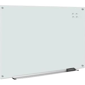 imageAmazon Basics Glass DryErase Board Magnetic Frameless Whiteboard 72Wquot x 48Hquot Magnetic White48W36H
