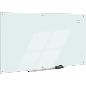 imageAmazon Basics Glass DryErase Board Magnetic Frameless Whiteboard 72Wquot x 48Hquot Magnetic White96W x 48H
